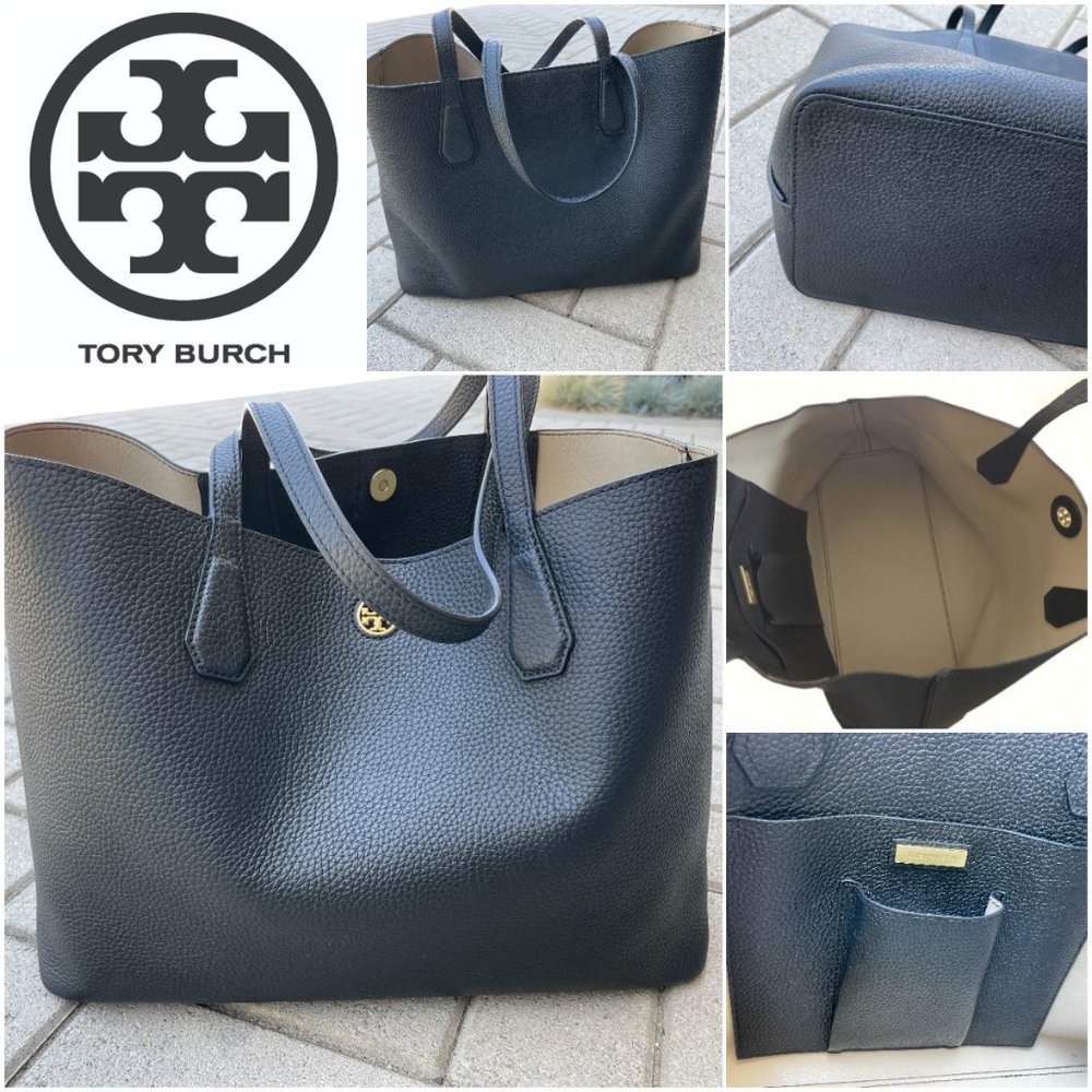 Tory Burch Black Leather Tote